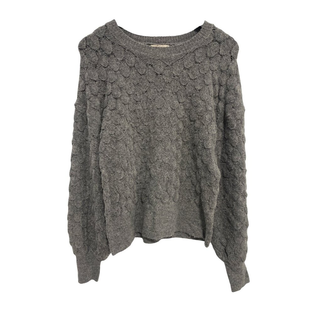 Elan Sweater Size Small Crewneck Long Sleeve Pullover Scale Knit Acrylic Comfort